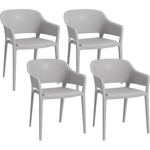 Sedie da Giardino Grigie Outsunny - Mobili da Esterno Sedie da Giardino Grigie Outsunny - Mobili da Esterno