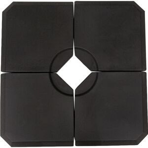 Outsunny Base per Ombrellone a Braccio da 4 Pezzi Riempibile con Acqua o Sabbia per Basi a Croce da 100x100cm, Nero Aosom Outsunny Base per Ombrellone a Braccio da 4 Pezzi Riempibile con Acqua o Sabbia per Basi a Croce da 100x100cm, Nero Aosom