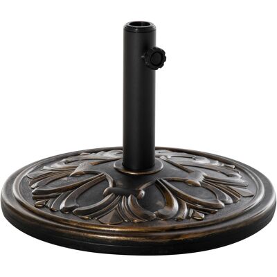 Outsunny Base per Ombrellone Regolabile Supporto per Ombrellone Parasole 13kg in Cemento e Bronzo Aosom Outsunny Base per Ombrellone Regolabile Supporto per Ombrellone Parasole 13kg in Cemento e Bronzo Aosom