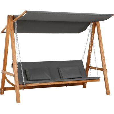 Outsunny Dondolo da Giardino 3 Posti Convertibile in Letto Matrimoniale, 225.5x113x180cm Outsunny Dondolo da Giardino 3 Posti Convertibile in Letto Matrimoniale, 225.5x113x180cm