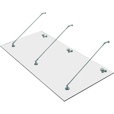 HOMCOM Tettoia in Vetro Moderna - 200x90cm HOMCOM Tettoia in Vetro Moderna - 200x90cm