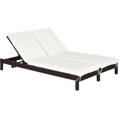Outsunny Letto da relax - Sdraio regolabile 2 posti Outsunny Letto da relax - Sdraio regolabile 2 posti