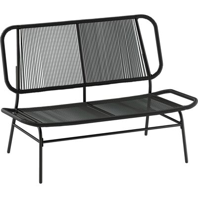 Outsunny Divano Rattan 2 Posti, Loveseat con Seduta e Schienale Intrecciati, Nero. Aosom Italy Outsunny Divano Rattan 2 Posti, Loveseat con Seduta e Schienale Intrecciati, Nero. Aosom Italy