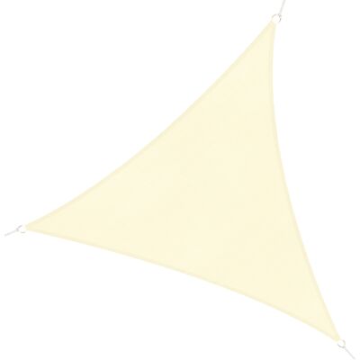 Outsunny Vela Ombreggiante Impermeabile Anti-UV in HDPE, Tenda a Vela Triangolare, Tenda Parasole con Anelli a D, 5x5x5m, Crema Aosom Italy Outsunny Vela Ombreggiante Impermeabile Anti-UV in HDPE, Tenda a Vela Triangolare, Tenda Parasole con Anelli a D, 5x5x5m, Crema Aosom Italy
