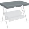 Outsunny Tettuccio di Ricambio per Dondolo in Poliestere con Protezione UV50+, 192x144cm, Grigio Scuro