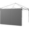 Outsunny Pareti Gazebo 3x3 e 3x6 m in Tessuto Oxford Grigio con Chiusure ad Anello e a Gancio