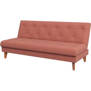 Homcom Divano Letto 3 Posti con Schienale Regolabile a 3 Livelli in Microfibra, 185x85x84cm, Arancione