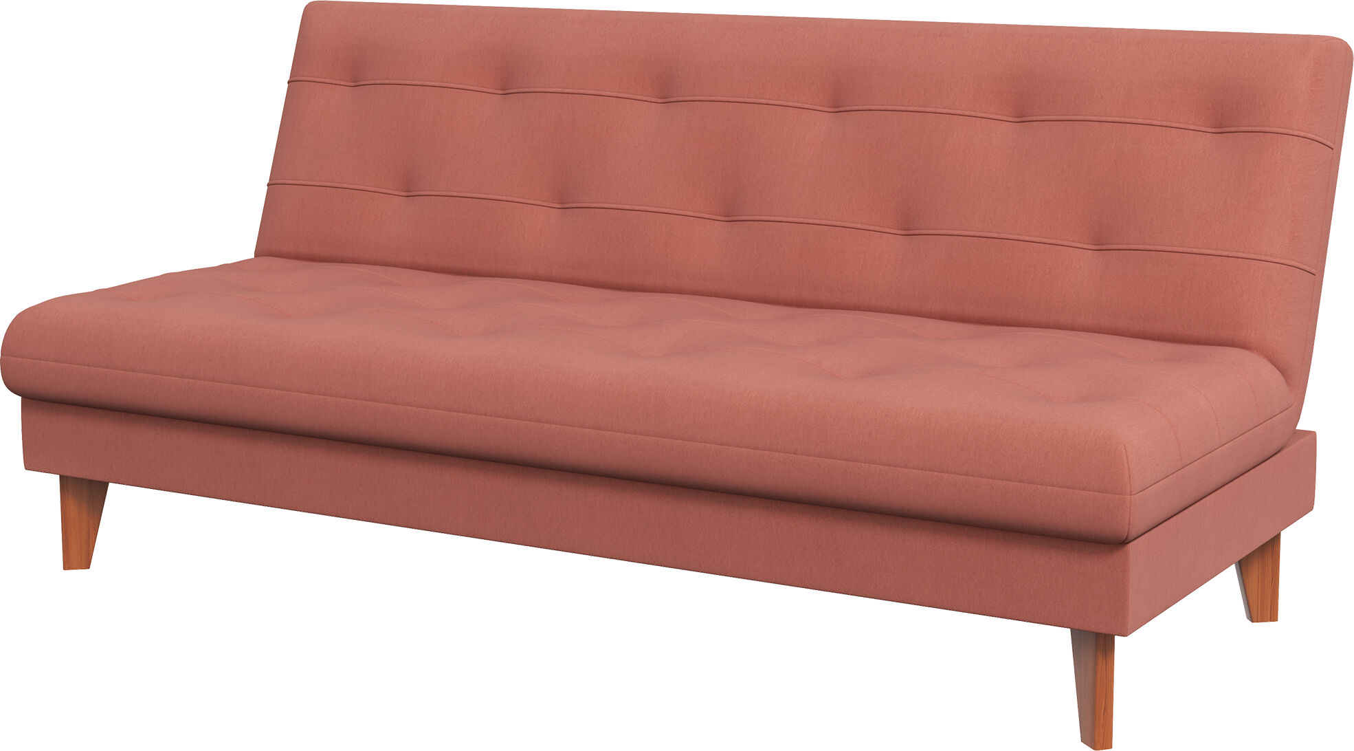 Homcom Divano Letto 3 Posti con Schienale Regolabile a 3 Livelli in Microfibra, 185x85x84cm, Arancione