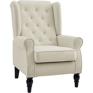 Homcom Poltrona da Salotto Moderna in Tessuto con Seduta e Schienale Extra Imbottiti, Federa Rimuovibile, Bianco Crema Aosom Italy Homcom Poltrona da Salotto Moderna in Tessuto con Seduta e Schienale Extra Imbottiti, Federa Rimuovibile, Bianco Crema Aosom Italy