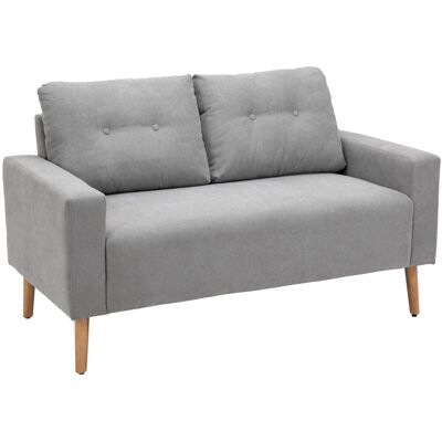 Divano Homcom Nordico Grigio 2 Posti - Divano Divano Homcom Nordico Grigio 2 Posti - Divano