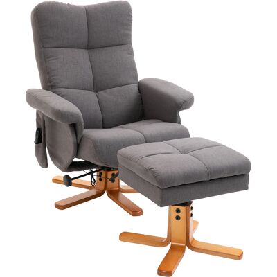 Homcom Poltrona Relax con Poggiapiedi, Inclinazione a 145°, in Poliestere, 80x86x99 cm, Grigia Homcom Poltrona Relax con Poggiapiedi, Inclinazione a 145°, in Poliestere, 80x86x99 cm, Grigia