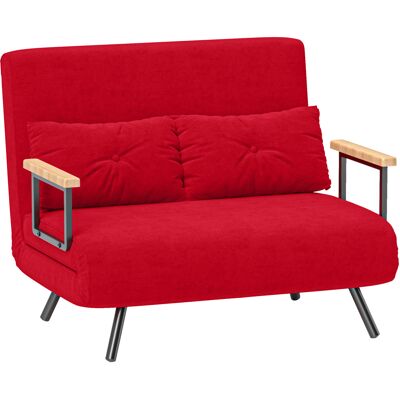HOMCOM Divano Letto Effetto Velluto 4-in-1 con Schienale Regolabile HOMCOM Divano Letto Effetto Velluto 4-in-1 con Schienale Regolabile