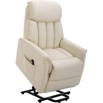 Homcom Poltrona Relax Elettrica - Crema - Regolabile & Solleva Homcom Poltrona Relax Elettrica - Crema - Regolabile & Solleva