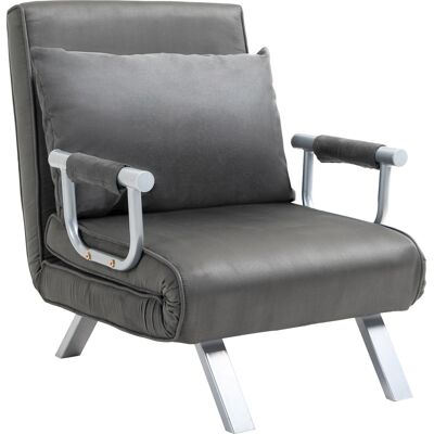 Homcom Letto Poltrona in Microfibra - Regolabile, Elegante, 2-in-1 Homcom Letto Poltrona in Microfibra - Regolabile, Elegante, 2-in-1