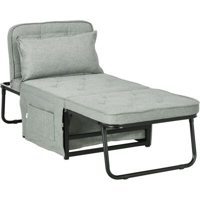 HOMCOM Poltrona - Convertibile 4-in-1, Schienale regolabile in 5 posizioni, Include cuscino HOMCOM Poltrona - Convertibile 4-in-1, Schienale regolabile in 5 posizioni, Include cuscino