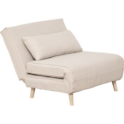 Homcom Poltrona Moderno Letto 3 in 1 con Schienale Reclinabile in 6 Posizioni, L'imbottitura spessa e cuscino, 94x78x80 cm, Beige Aosom Italy Homcom Poltrona Moderno Letto 3 in 1 con Schienale Reclinabile in 6 Posizioni, L'imbottitura spessa e cuscino, 94x78x80 cm, Beige Aosom Italy