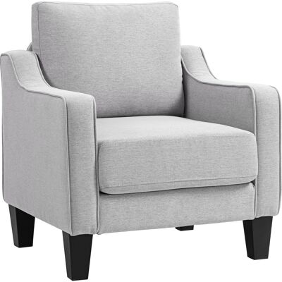 Homcom Poltrona Moderna in Tessuto con Imbottitura Spessa e Molle Insacchettate, 77x77x86 cm, Grigio Aosom Italy Homcom Poltrona Moderna in Tessuto con Imbottitura Spessa e Molle Insacchettate, 77x77x86 cm, Grigio Aosom Italy
