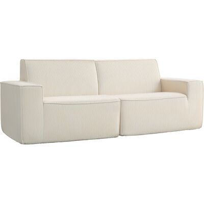 Homcom Divano 3 posti in velluto a coste 230 cm, moderno divano, nessun montaggio necessario, beige Aosom Italy Homcom Divano 3 posti in velluto a coste 230 cm, moderno divano, nessun montaggio necessario, beige Aosom Italy