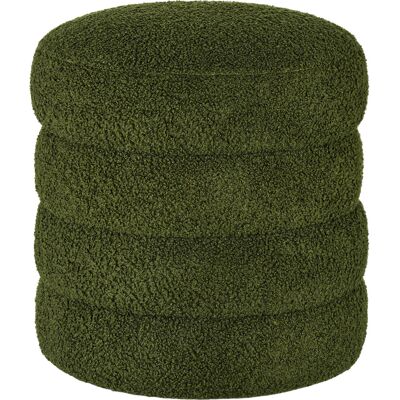 Homcom Pouf, rotondo, in peluche, con struttura in metallo, fino a 120kg, Ø40x45H cm, Verde Aosom Italy Homcom Pouf, rotondo, in peluche, con struttura in metallo, fino a 120kg, Ø40x45H cm, Verde Aosom Italy