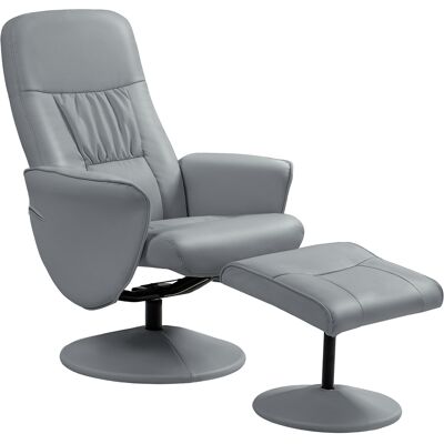 Homcom Set poltrona 2 pezzi Poltrona con Poggiapiedi Poltrona Relax con Poggiapiedi, regolabile in altezza, schienale inclinabile, Grigio Chiaro Aosom Italy Homcom Set poltrona 2 pezzi Poltrona con Poggiapiedi Poltrona Relax con Poggiapiedi, regolabile in altezza, schienale inclinabile, Grigio Chiaro Aosom Italy
