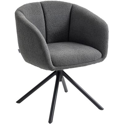 Homcom Poltrona, Poltrona Imbottita con Seduta Confortevole, Girevole, Rivestimento Morbido, fino a 120 kg, Grigio Scuro Aosom Italy Homcom Poltrona, Poltrona Imbottita con Seduta Confortevole, Girevole, Rivestimento Morbido, fino a 120 kg, Grigio Scuro Aosom Italy