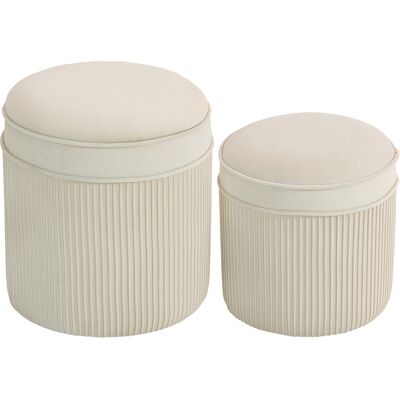 Homcom Set di 2 sgabelli contenitore 36 x 36 x 41,5 cm Bianco crema Aosom Italy Homcom Set di 2 sgabelli contenitore 36 x 36 x 41,5 cm Bianco crema Aosom Italy