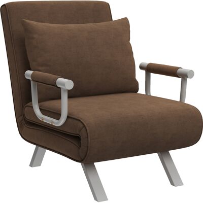HOMCOM Poltrona Letto - Schienale Regolabile, Cuscino Rimovibile HOMCOM Poltrona Letto - Schienale Regolabile, Cuscino Rimovibile