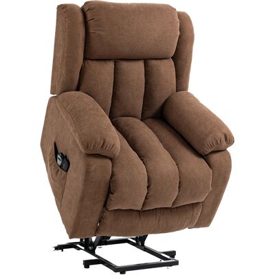 Homcom Poltrona Relax Massaggiante con Telecomando e Tasche, Sedia Alzapersona con Schienale Reclinabile a 135° e Poggiapiedi, Marrone Aosom Italy Homcom Poltrona Relax Massaggiante con Telecomando e Tasche, Sedia Alzapersona con Schienale Reclinabile a 135° e Poggiapiedi, Marrone Aosom Italy