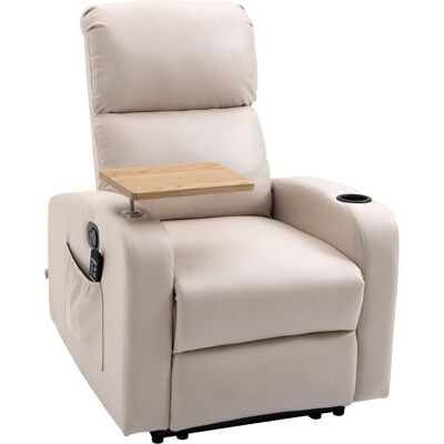 Poltrona Massaggiante Reclinabile HOMCOM - Beige Poltrona Massaggiante Reclinabile HOMCOM - Beige
