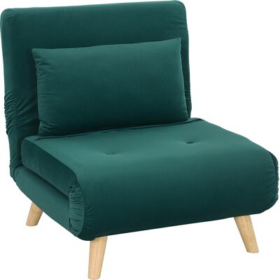 Divano letto HOMCOM - Poltrona relax con copertura in velluto - Mobili multifunzionali Divano letto HOMCOM - Poltrona relax con copertura in velluto - Mobili multifunzionali