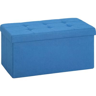 Homcom Pouf Contenitore, Panca Contenitore Pieghevole 84 L 76x38x38 cm Rivestito in Lino Sintetico Azzurro chiaro Aosom Italy Homcom Pouf Contenitore, Panca Contenitore Pieghevole 84 L 76x38x38 cm Rivestito in Lino Sintetico Azzurro chiaro Aosom Italy