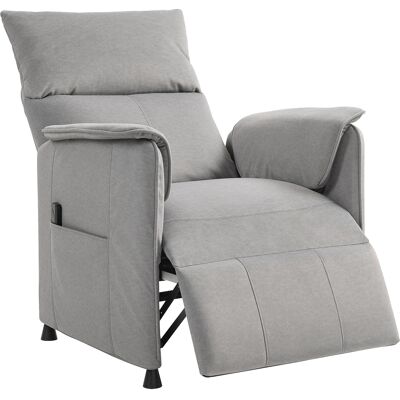 Homcom Poltrona Reclinabile Elettrica con Telecomando e Poggiapiedi, Sedia in Tessuto Effetto Velluto, 80x83x104 cm, Grigio Aosom Italy Homcom Poltrona Reclinabile Elettrica con Telecomando e Poggiapiedi, Sedia in Tessuto Effetto Velluto, 80x83x104 cm, Grigio Aosom Italy