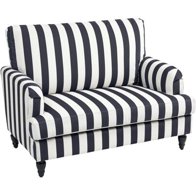 Homcom Poltrona Classico a Righe con Molle a S, Cuscino spesso e schienale in Velluto, 115x82x82 cm, Nero e Bianco Aosom Italy Homcom Poltrona Classico a Righe con Molle a S, Cuscino spesso e schienale in Velluto, 115x82x82 cm, Nero e Bianco Aosom Italy