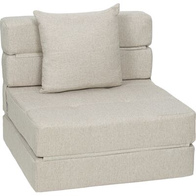 Homcom Poltrona-letto con 1 cuscino sfoderabile, divano-letto convertibile 1 posto in tessuto, 70x70x61 cm, Beige Aosom Italy Homcom Poltrona-letto con 1 cuscino sfoderabile, divano-letto convertibile 1 posto in tessuto, 70x70x61 cm, Beige Aosom Italy