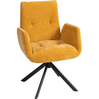 Homcom Poltrona Imbottita d'Accento, Poltrona Girevole con Design Moderno, fino a 120 kg, 60x61x88 cm, Giallo Aosom Italy Homcom Poltrona Imbottita d'Accento, Poltrona Girevole con Design Moderno, fino a 120 kg, 60x61x88 cm, Giallo Aosom Italy