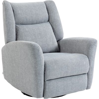 Homcom Poltrona Reclinabile a Dondolo con Funzione Girevole per Soggiorno, 163x88x102 cm, Grigio Chiaro Aosom Italy Homcom Poltrona Reclinabile a Dondolo con Funzione Girevole per Soggiorno, 163x88x102 cm, Grigio Chiaro Aosom Italy