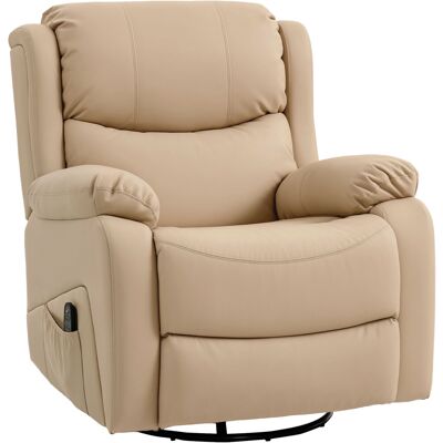 Homcom Poltrona Relax Reclinabile con 8 Punti Massaggianti, Riscaldanti e Poggiapiedi, 87x97X100 cm, Beige Aosom Italy Homcom Poltrona Relax Reclinabile con 8 Punti Massaggianti, Riscaldanti e Poggiapiedi, 87x97X100 cm, Beige Aosom Italy