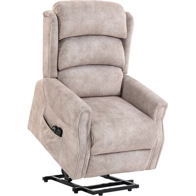 Homcom Poltrona Alzapersone Elettrica Massaggi a Vibrazione e Calore, Poltrona Relax Elettrica in Velluto, 80x160x82 cm, Beige Aosom Italy Homcom Poltrona Alzapersone Elettrica Massaggi a Vibrazione e Calore, Poltrona Relax Elettrica in Velluto, 80x160x82 cm, Beige Aosom Italy