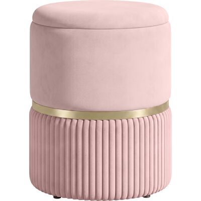 Homcom Pouf Poggiapiedi Contenitore in Velluto a Coste, per Soggiorno e Camera, 36x36x44 cm, Rosa Aosom Italy Homcom Pouf Poggiapiedi Contenitore in Velluto a Coste, per Soggiorno e Camera, 36x36x44 cm, Rosa Aosom Italy
