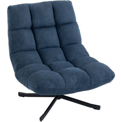 Homcom Poltrona d'Accento Girevole, Poltrona Lounge Moderna senza Braccioli, con Gambe in Acciaio, Blu Scuro Aosom Italy Homcom Poltrona d'Accento Girevole, Poltrona Lounge Moderna senza Braccioli, con Gambe in Acciaio, Blu Scuro Aosom Italy