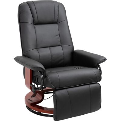 Homcom Poltrona Relax Reclinabile Manualmente fino 145° con Poggiapiedi e Rivestimento in Finta Pelle, Nero Aosom Italy Homcom Poltrona Relax Reclinabile Manualmente fino 145° con Poggiapiedi e Rivestimento in Finta Pelle, Nero Aosom Italy