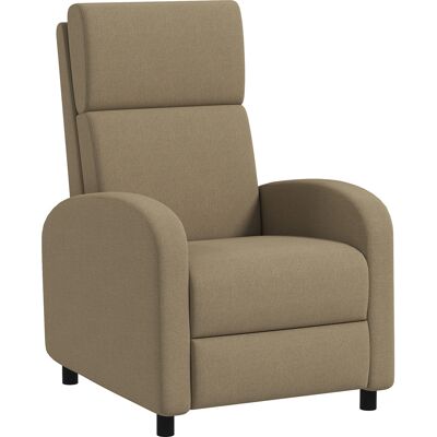 Homcom Poltrona sdraiata a 160° con Poggiapiedi in Tessuto, Sedia Manualmente Reclinabile Relax, Beige Aosom Italy Homcom Poltrona sdraiata a 160° con Poggiapiedi in Tessuto, Sedia Manualmente Reclinabile Relax, Beige Aosom Italy