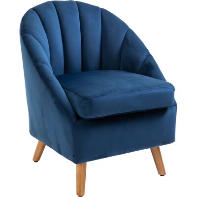 Homcom Poltrona Salotto Imbottito in Velluto con Imbottitura Spessa, Gambe in Legno di Caucciù, Braccioli, Blu Aosom Italy Homcom Poltrona Salotto Imbottito in Velluto con Imbottitura Spessa, Gambe in Legno di Caucciù, Braccioli, Blu Aosom Italy