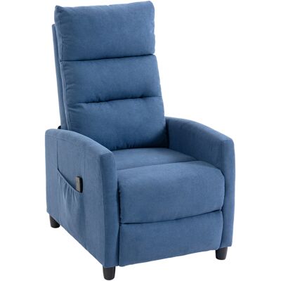 Homcom Poltrona Massaggiante Reclinabile Manuale 160° in Ciniglia con Poggiapiedi, Telecomando, Tasche, Blu Scuro Aosom Italy Homcom Poltrona Massaggiante Reclinabile Manuale 160° in Ciniglia con Poggiapiedi, Telecomando, Tasche, Blu Scuro Aosom Italy
