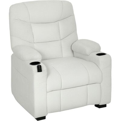 Homcom Poltrona Relax Elettrica Reclinabile 150° con Poggiapiedi, Funzione Memory, Telecomando, in Velluto, Crema Aosom Italy Homcom Poltrona Relax Elettrica Reclinabile 150° con Poggiapiedi, Funzione Memory, Telecomando, in Velluto, Crema Aosom Italy
