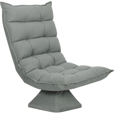 Homcom Poltrona Relax Girevole 360° con Schienale Regolabile in 5 Posizioni in Tessuto Effetto Velluto, Grigio Chiaro Aosom Italy Homcom Poltrona Relax Girevole 360° con Schienale Regolabile in 5 Posizioni in Tessuto Effetto Velluto, Grigio Chiaro Aosom Italy