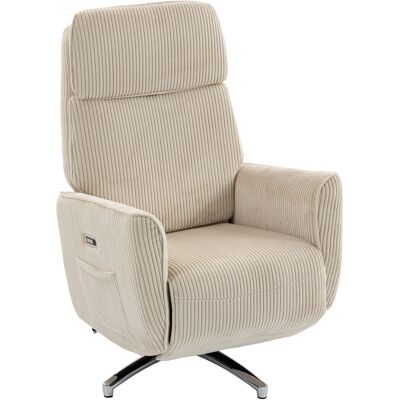 Homcom Poltrona relax elettrica con funzione letto, girevole con 2 motori e USB, Crema Aosom Italy Homcom Poltrona relax elettrica con funzione letto, girevole con 2 motori e USB, Crema Aosom Italy