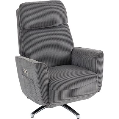 Homcom Poltrona relax elettrica con funzione letto, girevole con 2 motori e USB, Grigio Aosom Italy Homcom Poltrona relax elettrica con funzione letto, girevole con 2 motori e USB, Grigio Aosom Italy