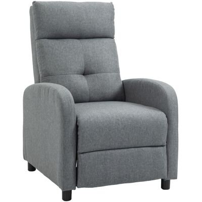 Homcom Poltrona Reclinabile 155° max in Tessuto Effetto Lino Grigio con Poggiapiedi, 67x87x98 cm Aosom Italy Homcom Poltrona Reclinabile 155° max in Tessuto Effetto Lino Grigio con Poggiapiedi, 67x87x98 cm Aosom Italy