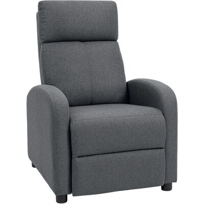 Homcom Poltrona Relax Imbottita e Reclinabile a 135° e Poggiapiedi in Tessuto, 69x87x100.5 cm, Grigio Aosom Italy Homcom Poltrona Relax Imbottita e Reclinabile a 135° e Poggiapiedi in Tessuto, 69x87x100.5 cm, Grigio Aosom Italy